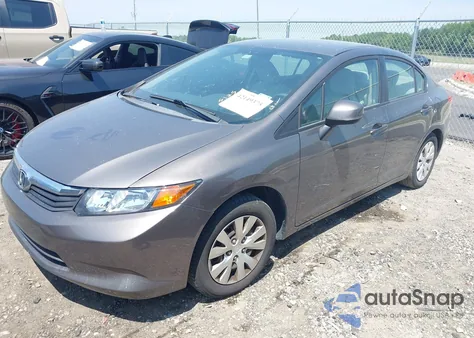 2012 Honda Civic Lx из США, поврежденный, VIN 19XFB2F52CE076933